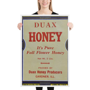 Framed Duax Honey Label Print