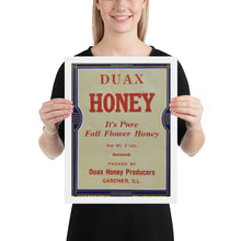 Load image into Gallery viewer, Framed Duax Honey Label Print