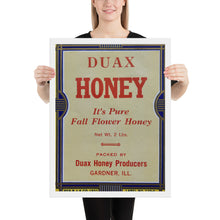 Load image into Gallery viewer, Framed Duax Honey Label Print